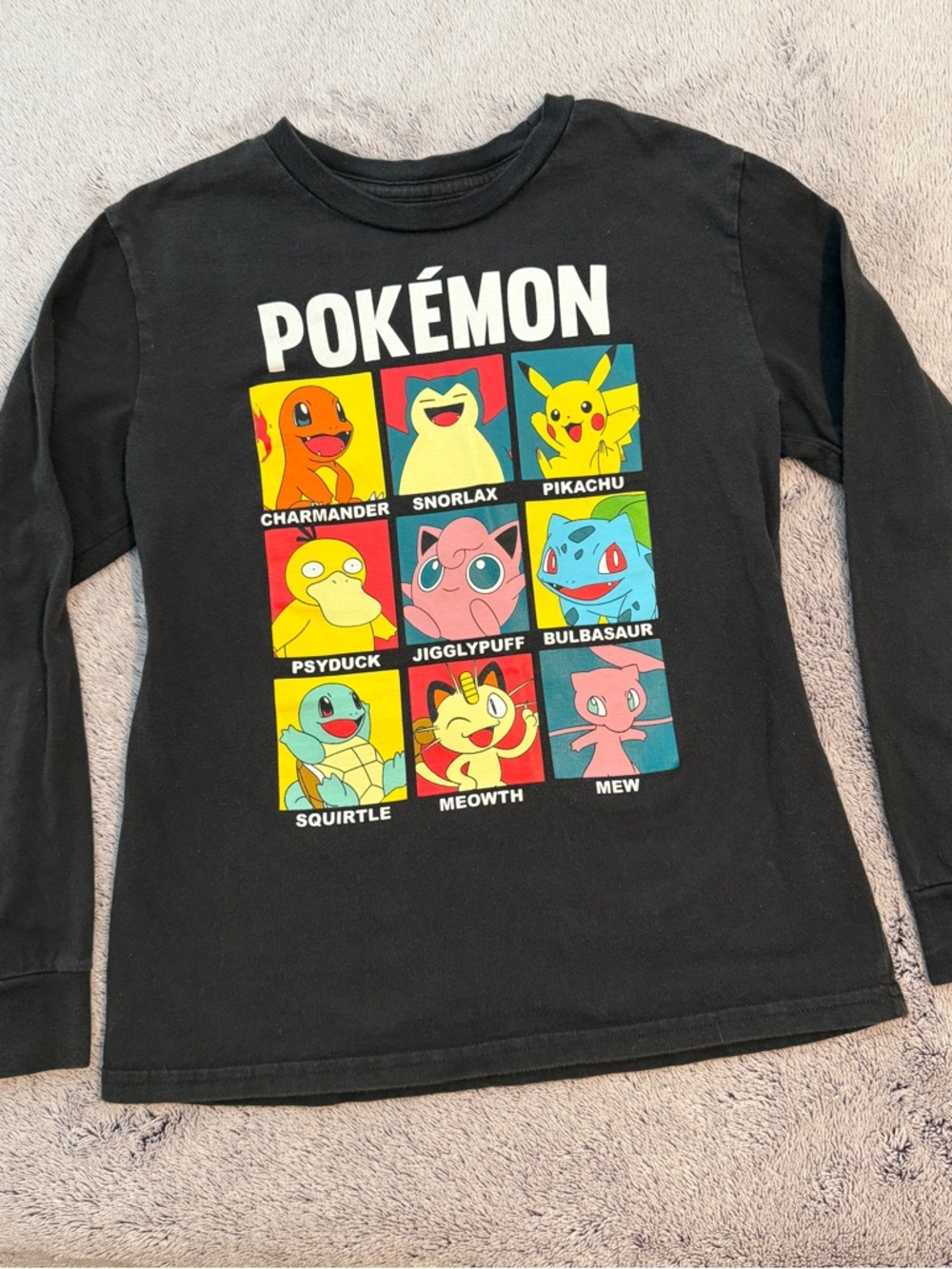 Black Pokémon long-sleeved Tee